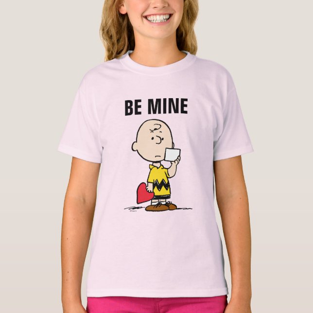 Jordnötter | Alla hjärtans dag Charlie Brown Valen T Shirt (Framsida)