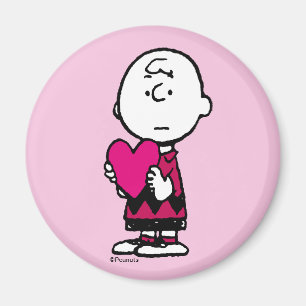 Jordnötter Alla hjärtans dag Heart Charlie Bro Magnet