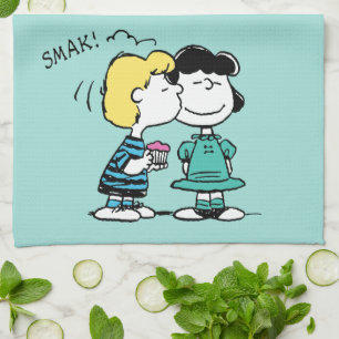 Jordnötter   Alla hjärtans dag   Lucy & Schroeder  Kökshandduk