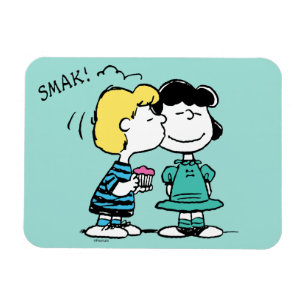 Jordnötter Alla hjärtans dag Lucy & Schroeder Magnet