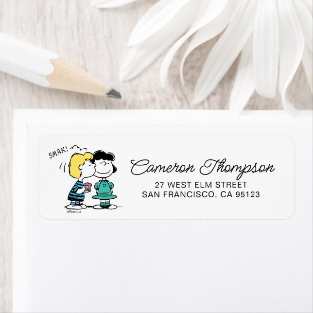 Jordnötter | Alla hjärtans dag | Lucy & Schroeder  Returadress Etikett (Insitu)