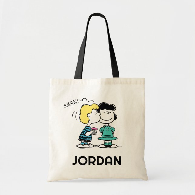 Jordnötter | Alla hjärtans dag | Lucy & Schroeder  Tygkasse (Framsidan)