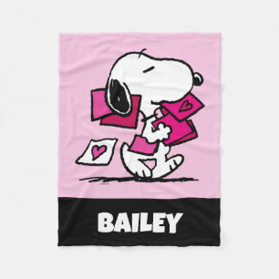 Jordnötter   Alla hjärtans dag   Snoopy Fleecefilt