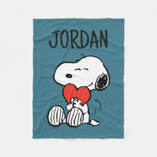 Jordnötter   Alla hjärtans dag   Snoopy Heart Fleecefilt