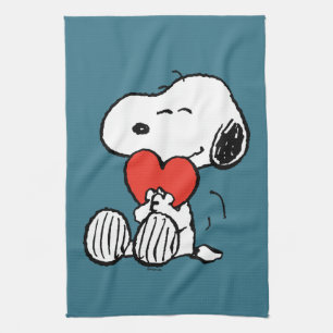 Jordnötter   Alla hjärtans dag   Snoopy Heart Hug Kökshandduk