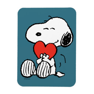Jordnötter Alla hjärtans dag Snoopy Heart Hug Magnet