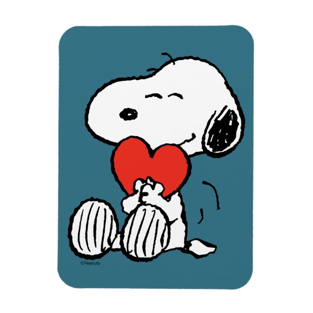 Jordnötter | Alla hjärtans dag | Snoopy Heart Hug Magnet (Vertikal)