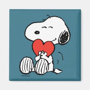 Jordnötter Alla hjärtans dag Snoopy Heart Hug Magnet