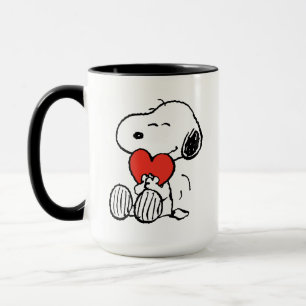 Jordnötter Alla hjärtans dag Snoopy Heart Hug Mugg