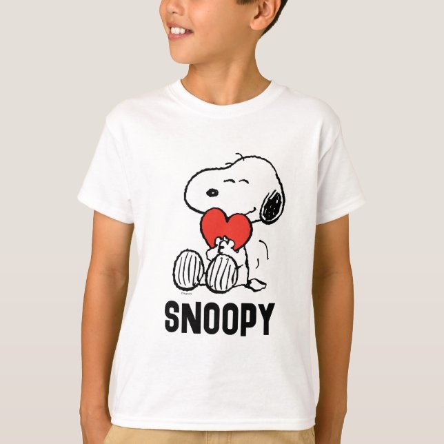 Jordnötter | Alla hjärtans dag | Snoopy Heart Hug T Shirt (Framsida)