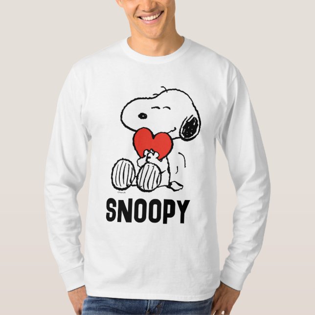 Jordnötter | Alla hjärtans dag | Snoopy Heart Hug T Shirt (Framsida)