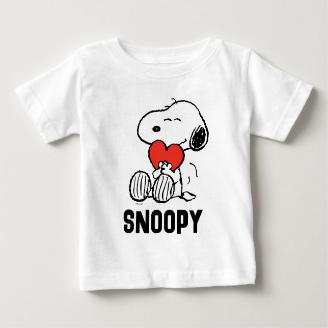 Jordnötter | Alla hjärtans dag | Snoopy Heart Hug T Shirt (Framsida)