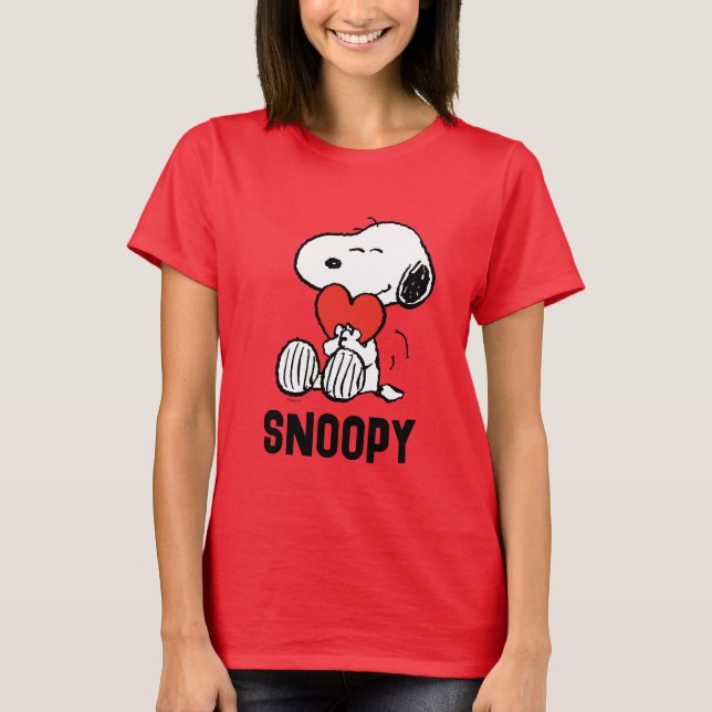 Jordnötter | Alla hjärtans dag | Snoopy Heart Hug T Shirt (Framsida)