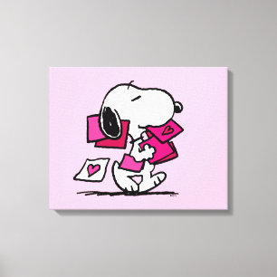 Jordnötter Alla hjärtans dag Snoopy med Valent Canvastryck
