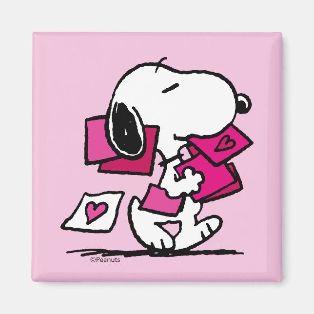 Jordnötter | Alla hjärtans dag | Snoopy med Valent Magnet (Framsidan)