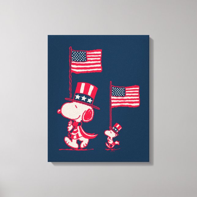 Jordnötter | Amerikanska sommaren Old glory Canvastryck (Framsida)