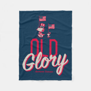 Jordnötter   Amerikanska sommaren Old glory Fleecefilt