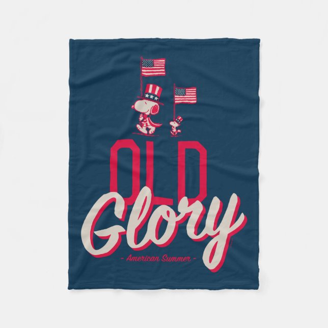 Jordnötter | Amerikanska sommaren Old glory Fleecefilt (Framsidan)