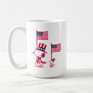 Jordnötter Amerikanska sommaren Old glory Kaffemugg