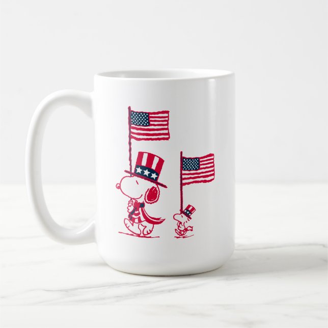 Jordnötter | Amerikanska sommaren Old glory Kaffemugg (Vänster)