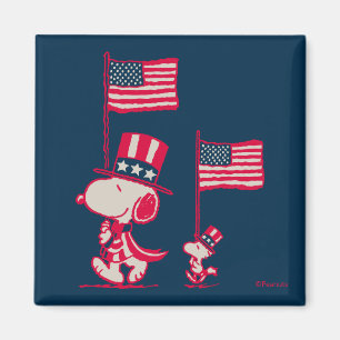 Jordnötter Amerikanska sommaren Old glory Magnet