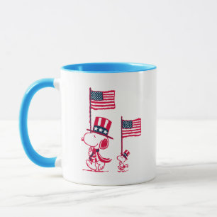 Jordnötter Amerikanska sommaren Old glory Mugg