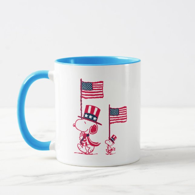 Jordnötter | Amerikanska sommaren Old glory Mugg (Vänster)