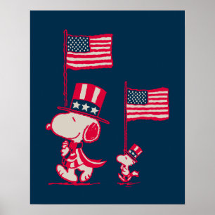 Jordnötter Amerikanska sommaren Old glory Poster