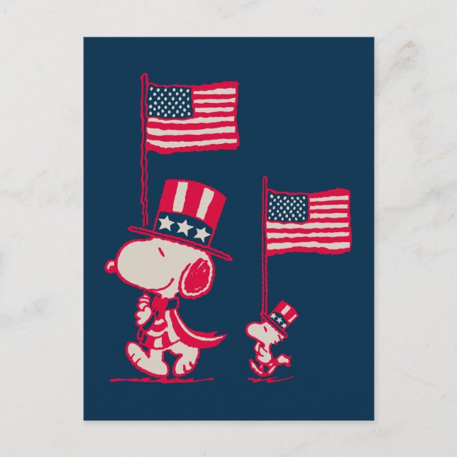 Jordnötter | Amerikanska sommaren Old glory Vykort (Framsida)