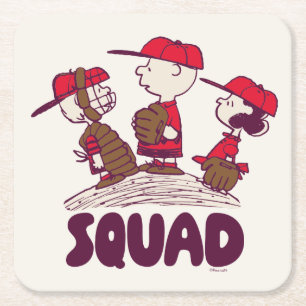 Jordnötter Baseball Squad Underlägg Papper Kvadrat