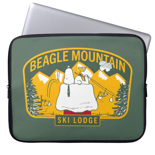 Jordnötter | Beagle Mountain Ski Lodge Laptop Fodral (Framsidan)
