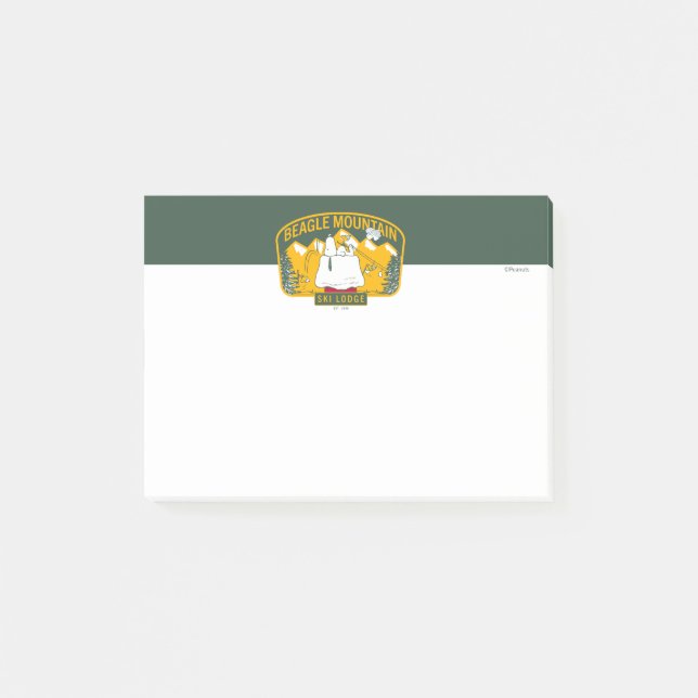 Jordnötter | Beagle Mountain Ski Lodge Post-it Block (Framsida)