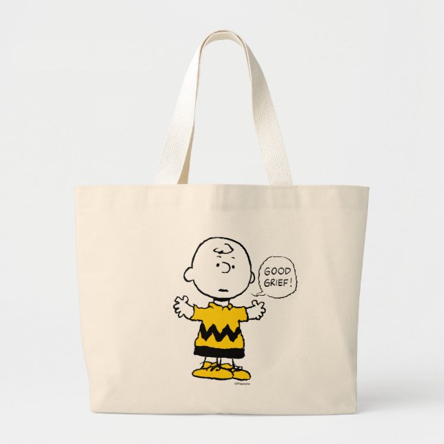 Jordnötter | Bra Grief Charlie Brown Jumbo Tygkasse (Framsidan)