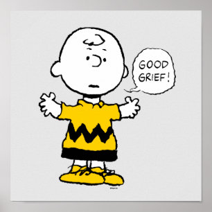 Jordnötter   Bra Grief Charlie Brown Poster