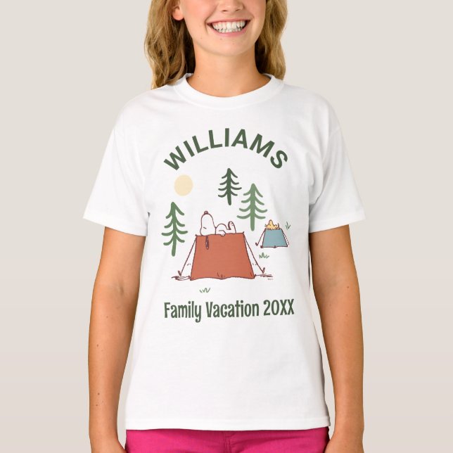 Jordnötter | Camping Family Vacacation T Shirt (Framsida)