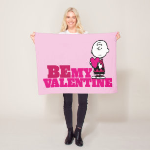 Jordnötter Charlie Brown är min Valentine Fleecefilt