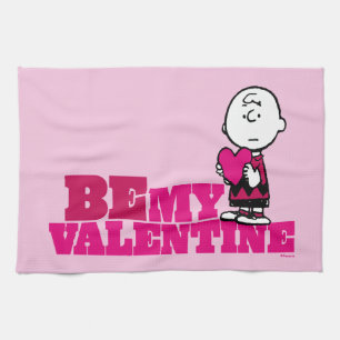 Jordnötter   Charlie Brown är min Valentine Kökshandduk