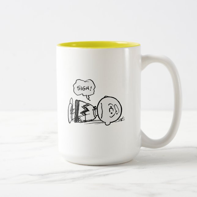 Jordnötter | Charlie Brown är nere Två-Tonad Mugg (Höger)