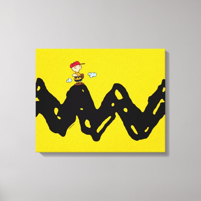 Jordnötter | Charlie Brown Baseball Canvastryck (Framsida)