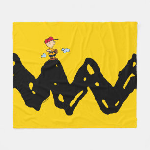 Jordnötter   Charlie Brown Baseball Fleecefilt