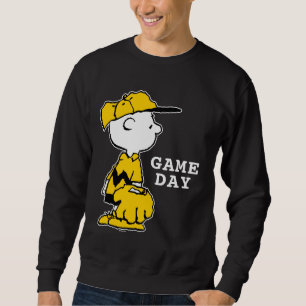 Jordnötter Charlie Brown Baseball Game Lång Ärmad Tröja