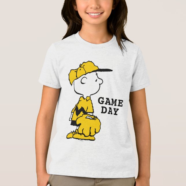 Jordnötter | Charlie Brown Baseball Game T Shirt (Framsida)