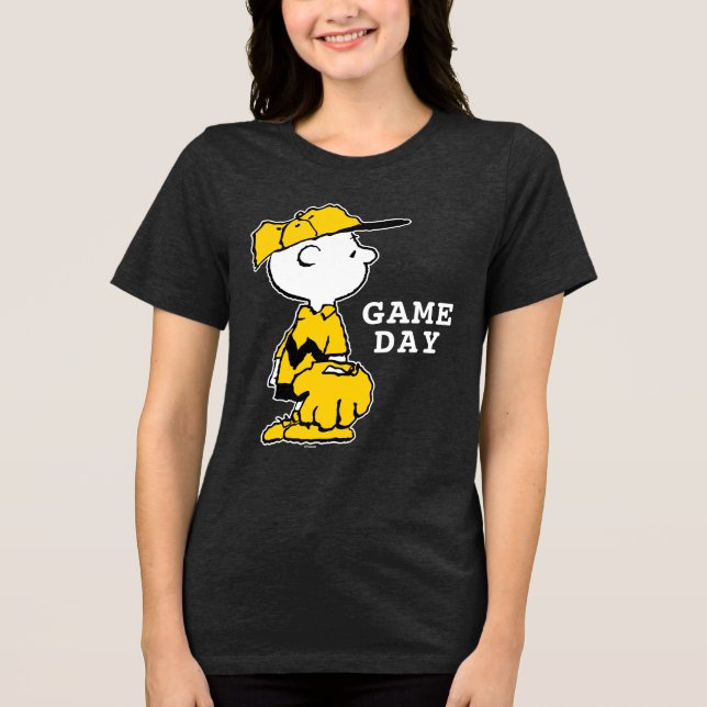 Jordnötter | Charlie Brown Baseball Game T Shirt (Framsida)