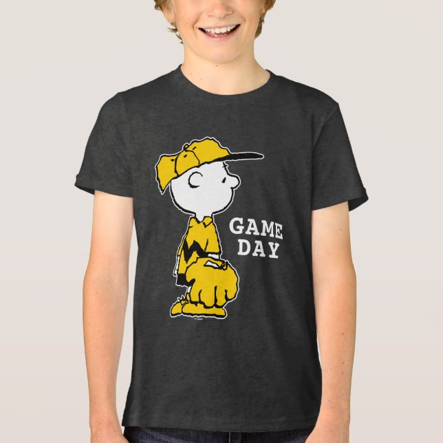 Jordnötter | Charlie Brown Baseball Game T Shirt (Framsida)