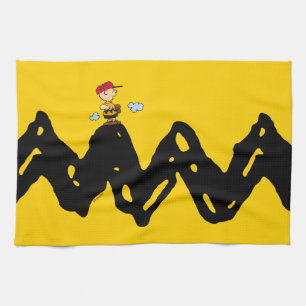 Jordnötter   Charlie Brown Baseball Kökshandduk
