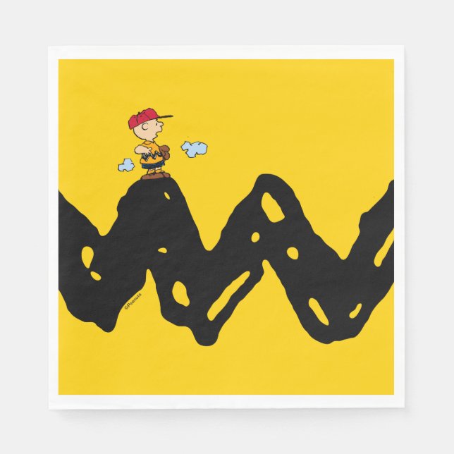 Jordnötter | Charlie Brown Baseball Pappersservett (Framsidan)