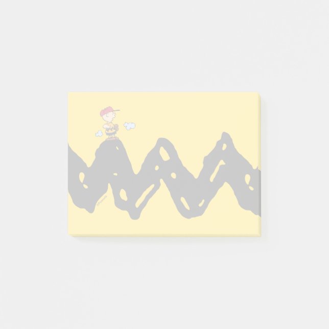 Jordnötter | Charlie Brown Baseball Post-it Block (Framsida)