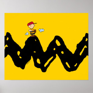 Jordnötter Charlie Brown Baseball Poster