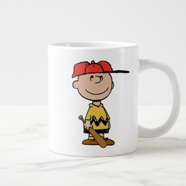 Jordnötter | Charlie Brown Baseball Smile Jumbo Mugg (Höger)