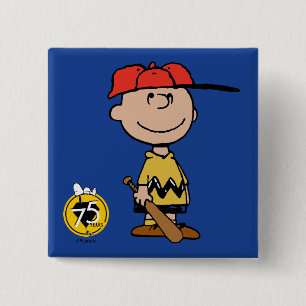 Jordnötter Charlie Brown Baseball Smile Knapp